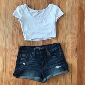 Pacsun White Crop Top Size Extra Small